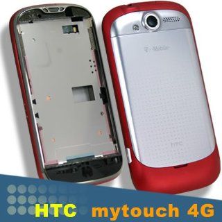 Red Original Genuine OEM Brand New HTC T Mobile myTouch 4G Housing Faceplate Fascia Plate Panel Cover Case+Middle Chassis+Battery Back Door Repair Replace Replacement: Cell Phones & Accessories