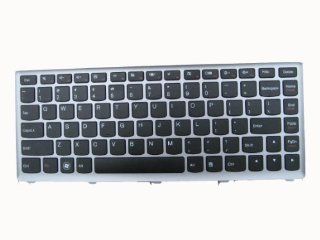 LotFancy New Black With Silver Frame keyboard For IBM Lenovo IdeaPad U410 ; fit part numbers 25 203730 9Z.N7GSQ.A01 NSK BCASQ 01 T3C1 US 25 203729 AELZ8U00110 Laptop / Notebook US Layout: Computers & Accessories