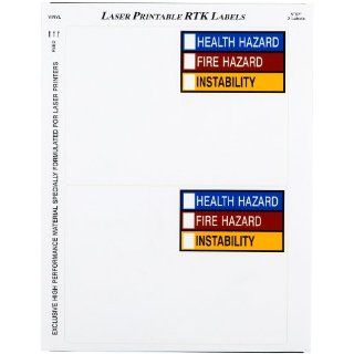 Brady 59241 7" Width x 5" Height B 745 Outdoor Vinyl, Bar Style Right to Know Label Blanks (Pack Of 25): Industrial Warning Signs: Industrial & Scientific