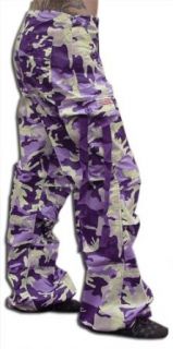 Girls "Hipster" UFO Pants (Purple Camo) (X Small (26 28 inches)): Novelty Pants: Clothing