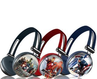 Marvel's 3 Pack Avengers Assemble Aviator Stereo Headphones   IRON MAN, CAPTAIN AMERICA, and AVENGERS TEAM: Electronics