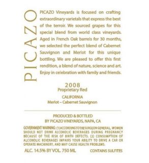 2008 Picazo Estate Merlot, Livermore Valley 750 mL: Wine