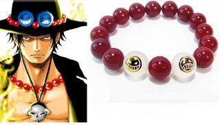 Ace agate crystal bracelet costume of high quality cosplay tool ONE PIECE port gas D Ace Fire Fist (japan import): Toys & Games