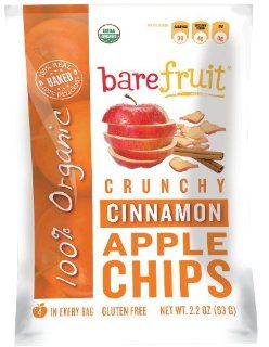 Bare Fruit Organic, Gluten Free Baked Cinnamon Apple Chips, 2.2 Ounce Bags (Pack of 12) : Dried Fruits : Grocery & Gourmet Food