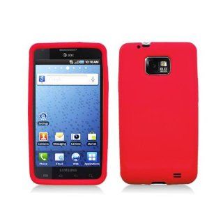 Red Soft Silicone Gel Skin Cover Case for Samsung Galaxy S2 S II AT&T i777 SGH i777 Attain i9100 Cell Phones & Accessories
