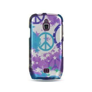 Purple Star Peace Sign Hard Cover Case for Samsung Exhibit 4G SGH T759: Cell Phones & Accessories
