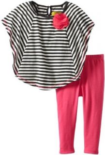 Nicole Miller Baby girls Infant Stripe Tunic With Legging Set: Clothing