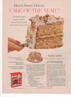 Swans Down Cake Flour Rocameringue Cream Cake Recipe 1953 Farm Antique Advertisement : Prints : Everything Else