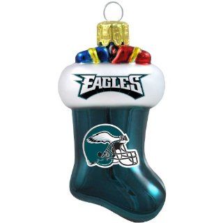 NFL Philadelphia Eagles Blown Glass Stocking Ornament : Sports Fan Hanging Ornaments : Sports & Outdoors