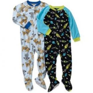 Carter's Fleece 2 Pack Footed Pajamas   12m: Clothing