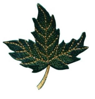 ID #1395 Maple Leaf Fall Autumn Embroidered Iron On Applique Patch: Clothing