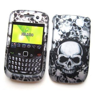RIM BlackBerry Curve 9300 / 9330 & Gemini Curve 8520 / 8530 Snap on Protector Hard Case Image Cover "Skullerific" Design: Cell Phones & Accessories