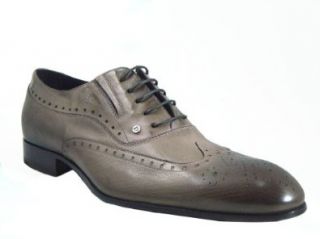 Doucals Men's 2074 Dressy Wingtip Lace Up Italian Shoes Taupe: Shoes