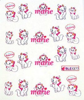 Egoodforyou BLE Nail Art Water Slide Nail Tattoo Water Transfer Nail Decal Sticker (Cute Marie) with one packaged nail art flower sticker bonus : Beauty