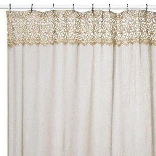 Decorative Fabric Shower Curtain Ivory 72W x 72L   Peri Homeworks Collection