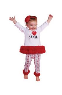 Mud Pie Girls Love Santa Baby Tunic and Leggings (2T/3T): Clothing