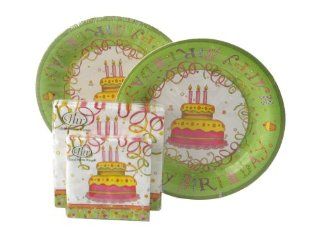 Ideal Home Range Dinner Plates and Napkins Set, Birthday Cake Design: Health & Personal Care