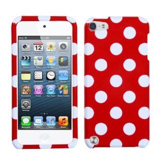 Red White Polka Dots Hard Cover Case for Apple iPod Touch 5 5th Gen : MP3 Players & Accessories