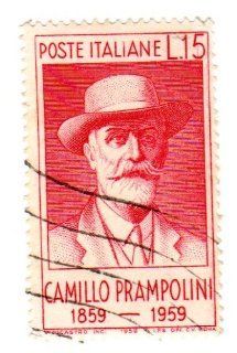 Postage Stamps Italy. One Single 15 l Carmine Rose Camillo Prampolini Stamp Dated 1959, Scott #772.: Everything Else