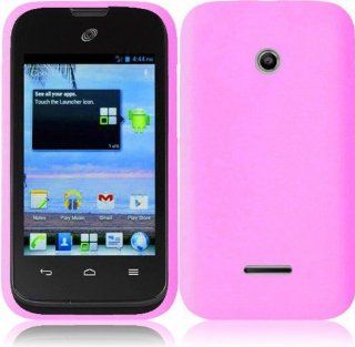 Lovely Pink Soft Premium Silicone Case Cover Skin Protector for Huawei Prism 2 II U8686 / Glory / Inspira H867G (by Straighttalk / Net 10 / T Mobile) with Free Gift Reliable Accessory Pen: Cell Phones & Accessories