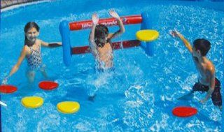 Water Sports Inflatable Disc Toss Target Goal Swimming Pool Game: Patio, Lawn & Garden