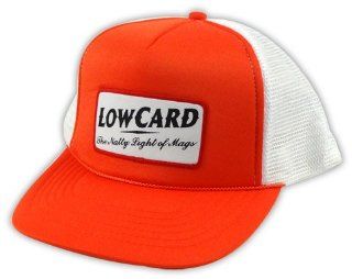 LOWCARD NATTY LOGO PATCH MESH TRUCKER Adjustable Snapback HAT Orange/White : Sports Fan Baseball Caps : Sports & Outdoors