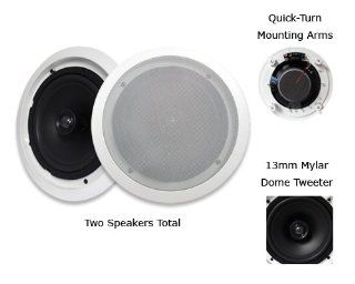 Visonik VR802 350 Watt Pair 8" 2 Way In Wall/Ceiling Home Speakers: Electronics