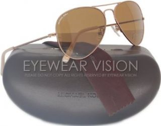 Michael Kors M2047S Jet Set Aviator Sunglasses Rose Gold (780) MK 2047 58mm Clothing