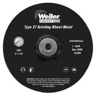 Weiler   Vortec Pro Type 27 Grinding Wheels Gw 6X1/4X5/8 11 A24R T27: 804 56279   gw 6x1/4x5/8 11 a24r t27   Industrial Abrasive Products  