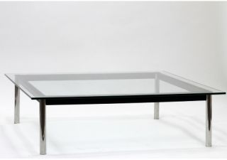 Modway Le Corbusier Square Metal Glass Top Coffee Table   Coffee Tables
