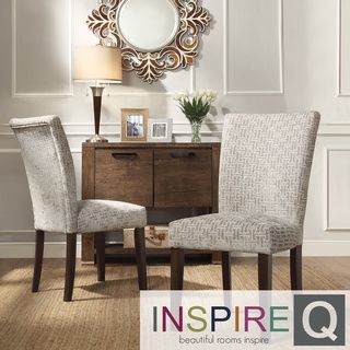 Inspire Q Catherine Grey Link Parsons Dining Chair (set Of 2)