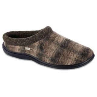Acorn Mens Digby Scuff Slippers   Driftwood Plaid   Mens Slippers