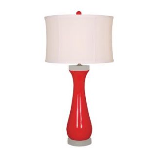 Mario Industries Splash Thin Ceramic Table Lamp   Red   Table Lamps