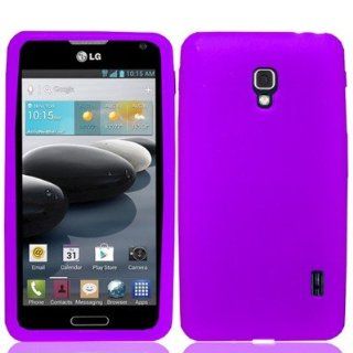 For LG Optimus F6 Soft Silicone SKIN Protector Cover Case Purple: Everything Else