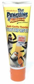 Nickelodeon the Penguins of Madagascar Anti cavity Fluoride Toothpaste Cherry Vanilla 4.2 Oz. (1 Tube): Health & Personal Care
