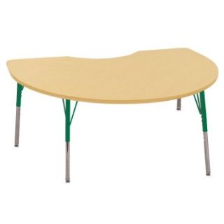 ECR4KIDS 48 x 72 in. Maple Top Kidney Adjustable Activity Table   Daycare Tables & Chairs