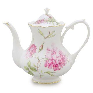 Gracie China Dahlia Porcelain 4 Cup Teapot: Kitchen & Dining