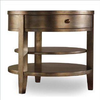 Hooker Furniture Sanctuary One Drawer Round Lamp Table in Visage   End Tables