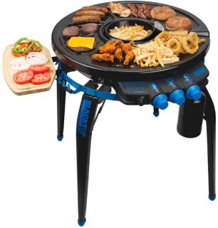 Blacktop 360 The Party Hub Grill Fryer   Gas Grills