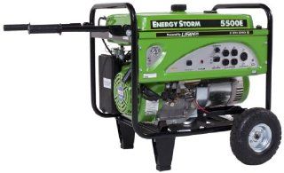 Lifan Energy Storm ES5500E CA 5500 Watt Lifan 11 HP OHV 337cc 4 Stroke Gas Powered Portable Genrator with Electric Start and Wheel Kit with Never Flat Foam Filled Tires (CARB Certified)  Power Generators  Patio, Lawn & Garden