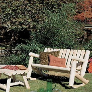 Rustic Natural Cedar Furniture 6 ft. Old Country Triple Rocker   Outdoor Gliders