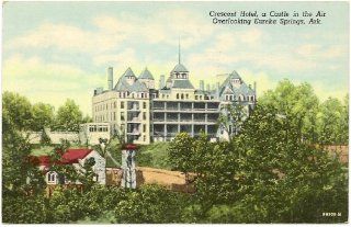 1950s Vintage Postcard   Crescent Hotel   Eureka Springs Arkansas 