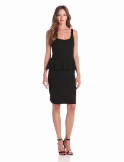 Susana Monaco Women's Jackie Peplum Sleeveless Dress, Black, Small at  Womens Clothing store