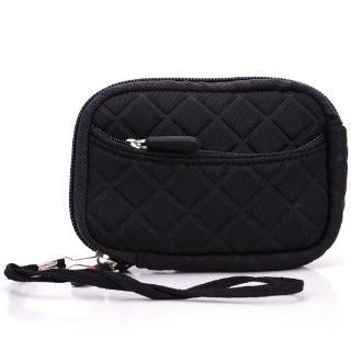 Black Quilted Neoprene Sleeve Carrying Case with Front Zipper Pocket for Olympus Tough TG 820iHS Digital Point & Shoot Camera + EnvyDeal Velcro Cable Tie: Toys & Games