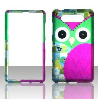 2D Green Owl Nokia Lumia 820 AT&T Case Cover Hard Phone Case Snap on Cover Rubberized Touch Protector Faceplates: Cell Phones & Accessories