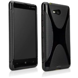 BoxWave Nokia Lumia 820 BodySuit, Premium Textured TPU Rubber Gel Skin Case   Nokia Lumia 820 Cases and Covers (Jet Black): Cell Phones & Accessories