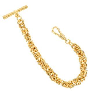 Ky & Co Vest Pocket Watch Chain Gold Tone Heavy Chunky Fancy 7": Ky & Co: Watches