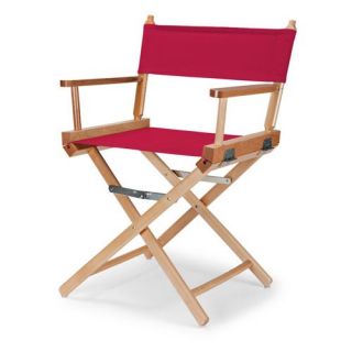 Celebrity II 18 in. Red Canvas Directors Chair   Natural Frame   Directors Chairs