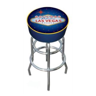 Las Vegas Logo 30 in. Padded Backless Swivel Bar Stool   Bistro Chairs
