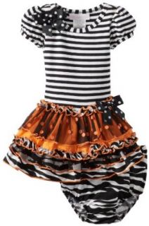 Bonnie Baby Baby Girls Infant Stripe To Multi Tier Skirt Dress: Clothing